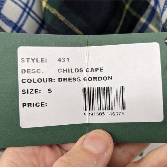 New-with-Tag Vintage O'NEIL of DUBLIN CHILD'S CAPE Irish Wool Blend Tartan Plaid - Picture 6 of 10